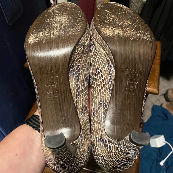 🔥Stuart Weitzman Python Peep-toe Pumps🔥 - Picture 6 of 8